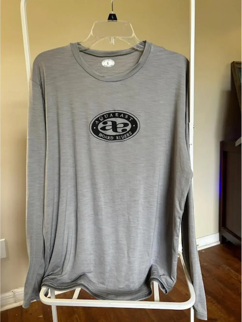 AquaEast Board Riders Long Sleeve Shirt Size Large Gray